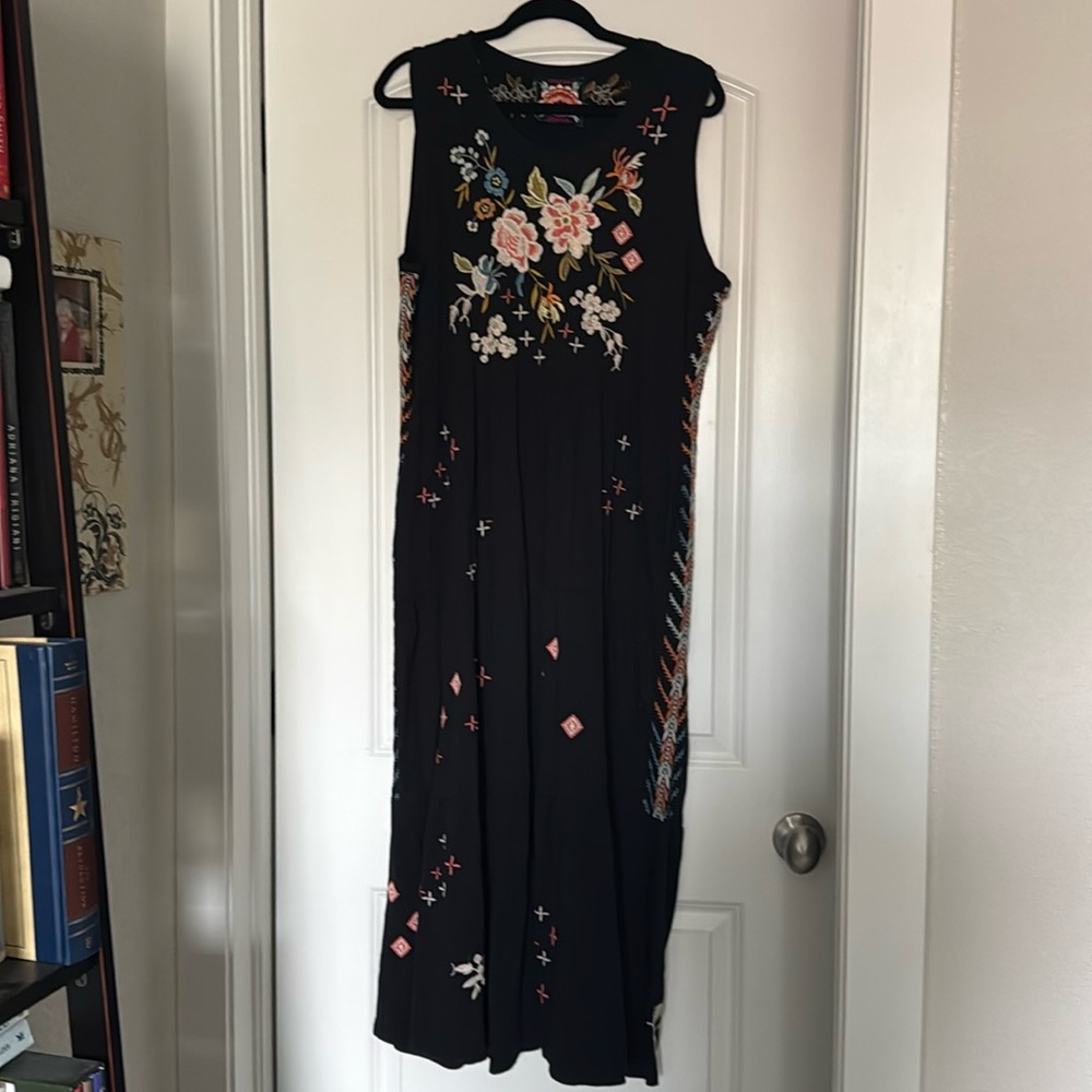 Never worn Johnny Was dress, amazing details!